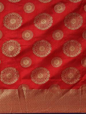 self-design banarasi saree with blouse - 16641215 - Standard Image - 3