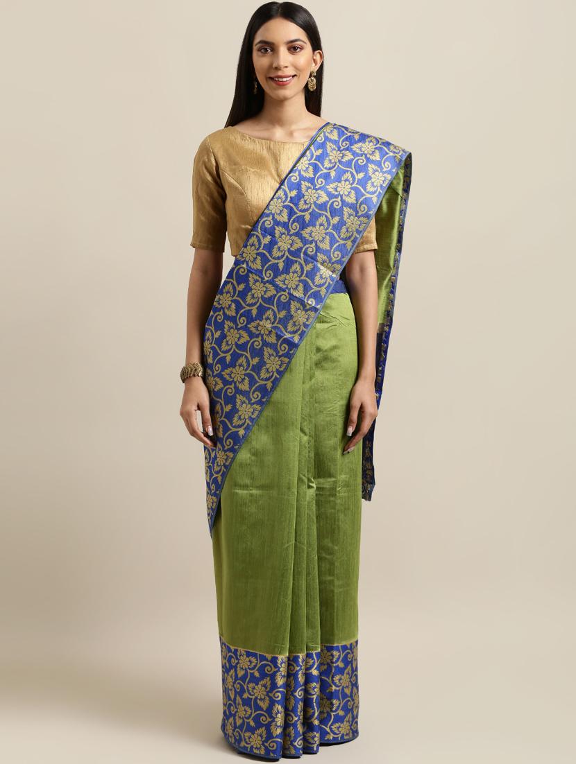 self-design banarasi saree with blouse - 16641223 - Zoom Image - 1