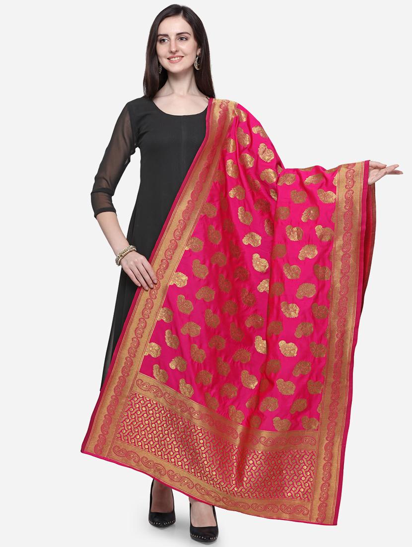 paisley banarasi dupatta - 16641403 - Zoom Image - 1