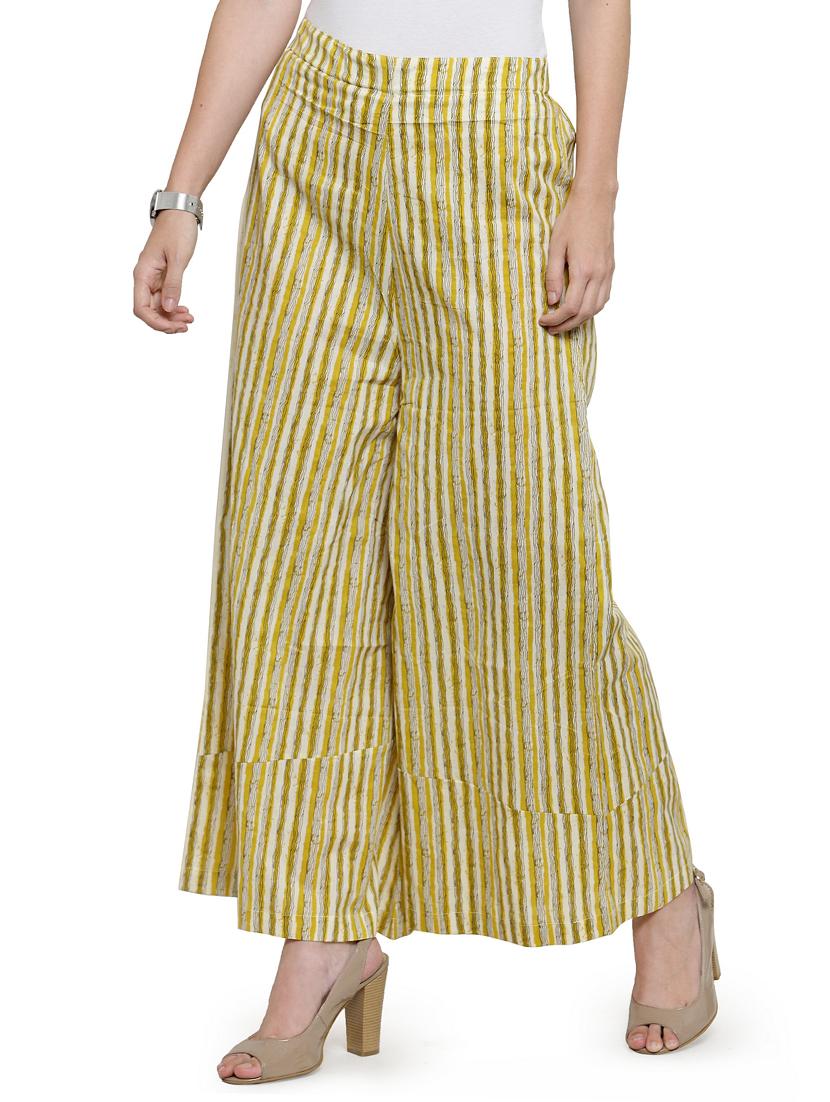 high rise striped flared palazzo - 16641481 - Zoom Image - 2
