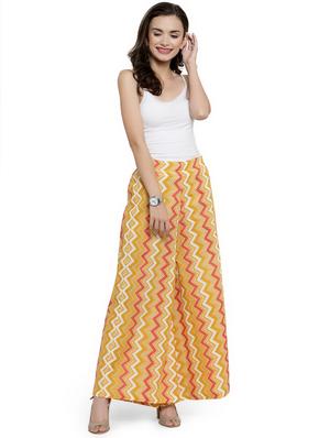 high rise chevron palazzo - 16641483 - Standard Image - 4