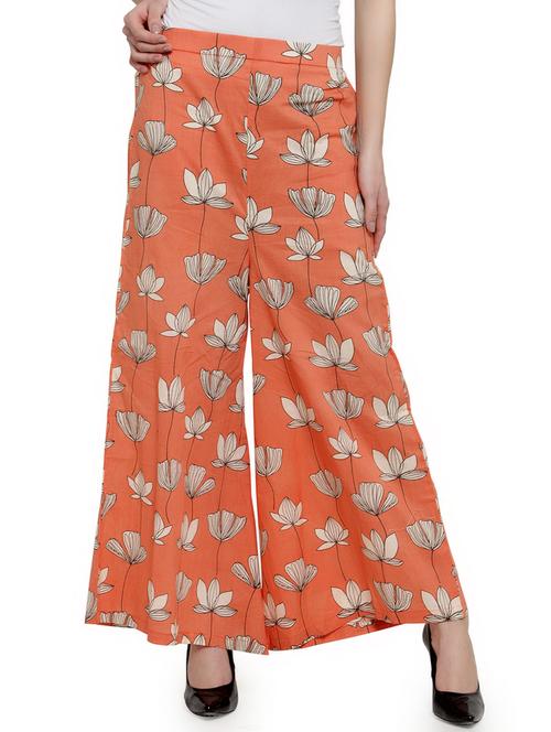 high rise floral palazzo - 16641487 - Standard Image - 1