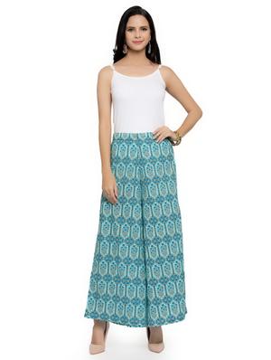 high rise printed palazzo - 16641489 - Standard Image - 4