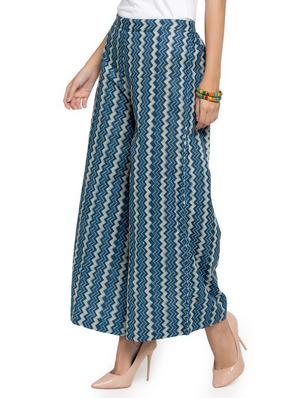 high rise chevron palazzo - 16641495 - Standard Image - 2