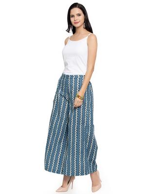 high rise chevron palazzo - 16641495 - Standard Image - 4