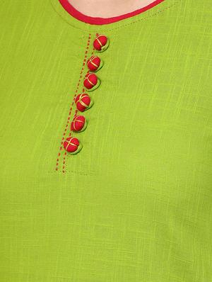 kaantha work detailed straight kurta - 16641617 - Standard Image - 4
