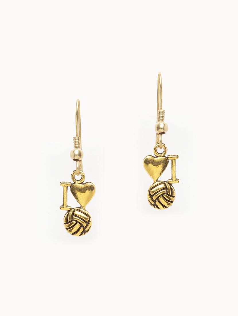 gold metal drop earring - 16641667 - Zoom Image - 1