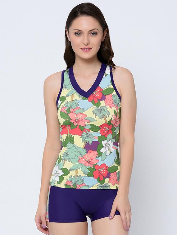 racer back floral tankini - 16641840 - Zoom Image - 1