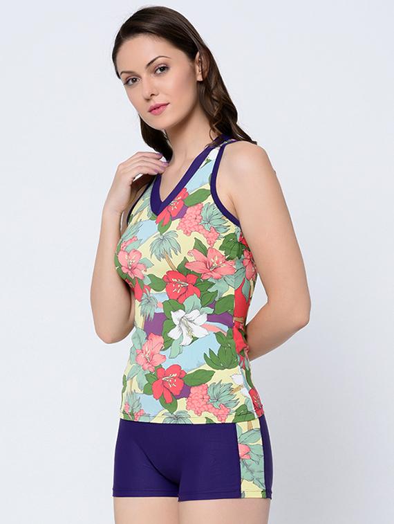 racer back floral tankini - 16641840 - Zoom Image - 2