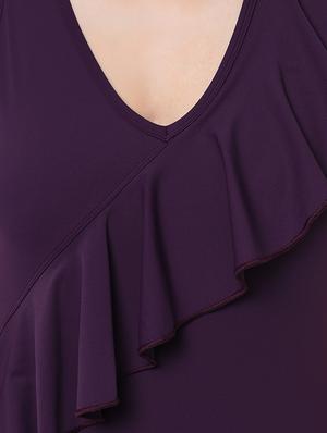 scoop neck ruffle detail swimsuit - 16641841 - Standard Image - 4