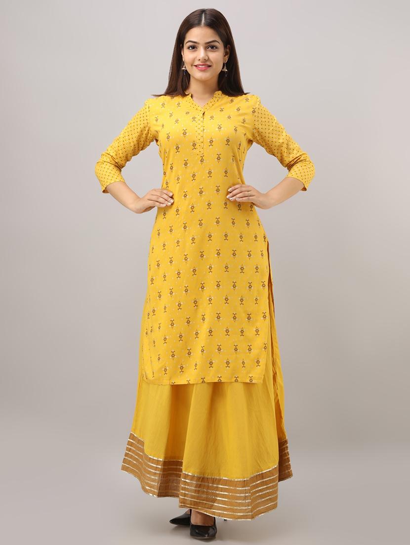 printed kurta skirt set - 16642129 - Zoom Image - 1