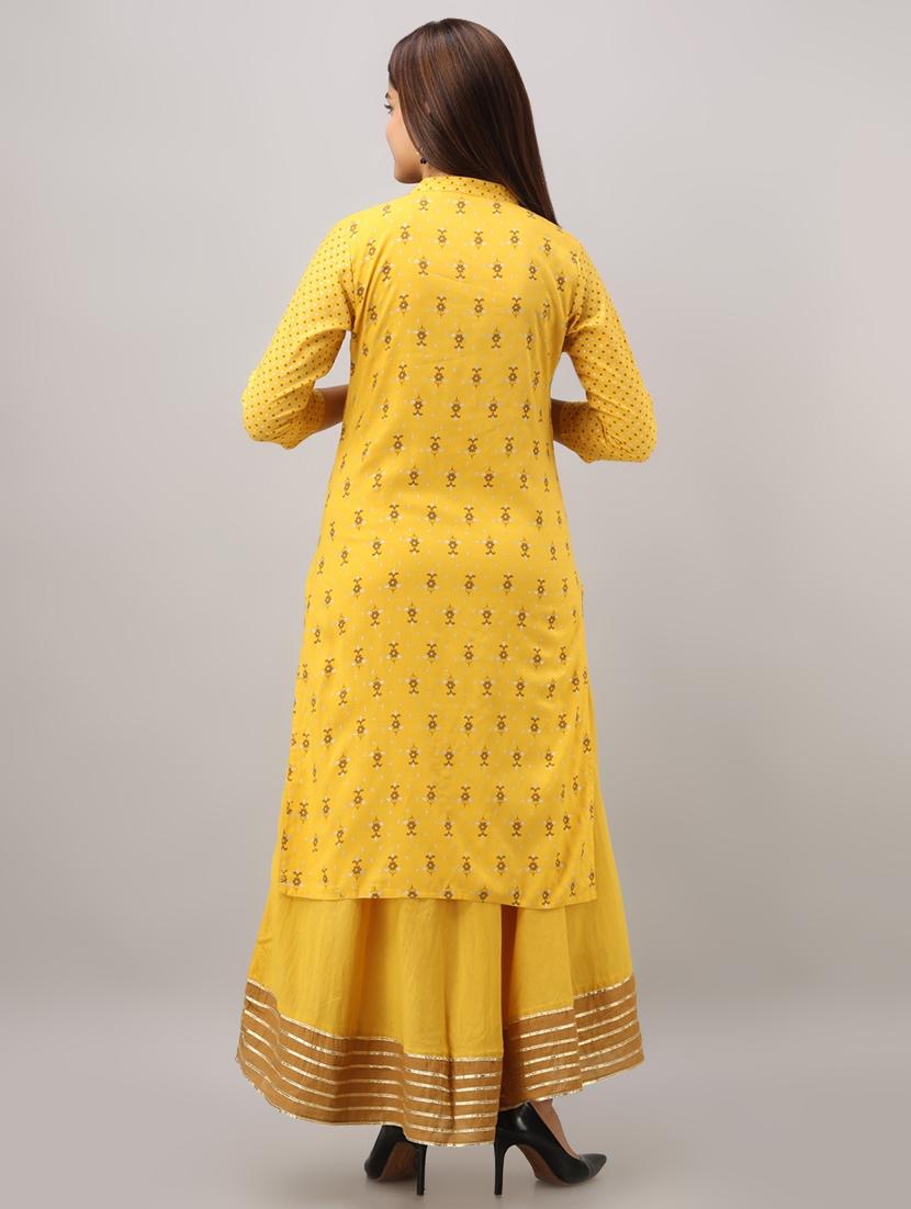 printed kurta skirt set - 16642129 - Zoom Image - 3