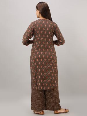 printed kurta palazzo set - 16642130 - Standard Image - 3