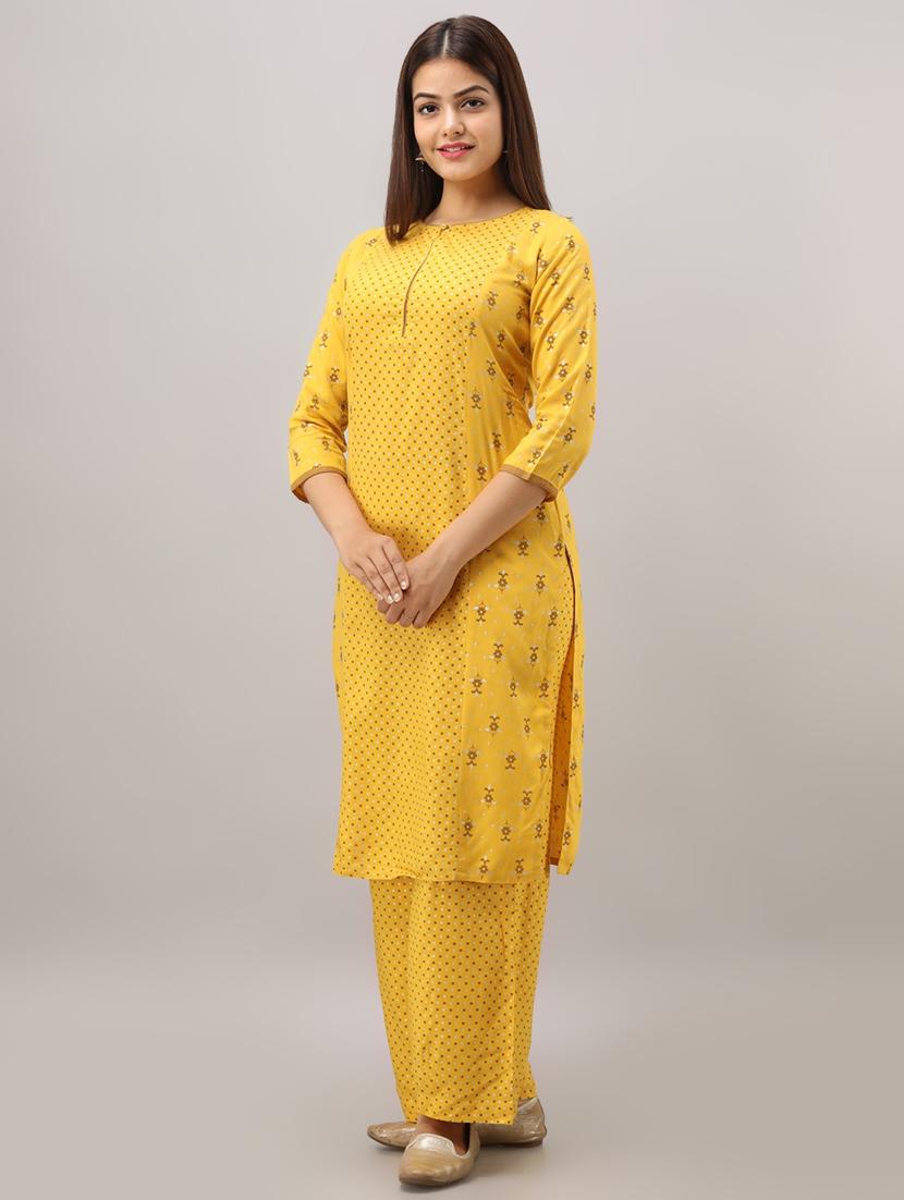 printed kurta palazzo set - 16642132 - Zoom Image - 2