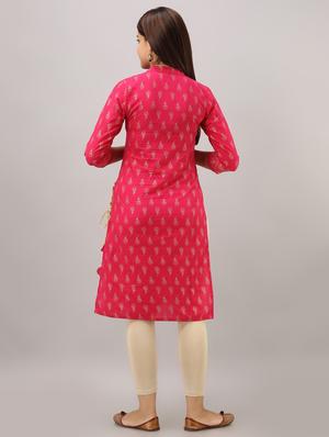 paisley gold print straight kurta - 16642273 - Standard Image - 3