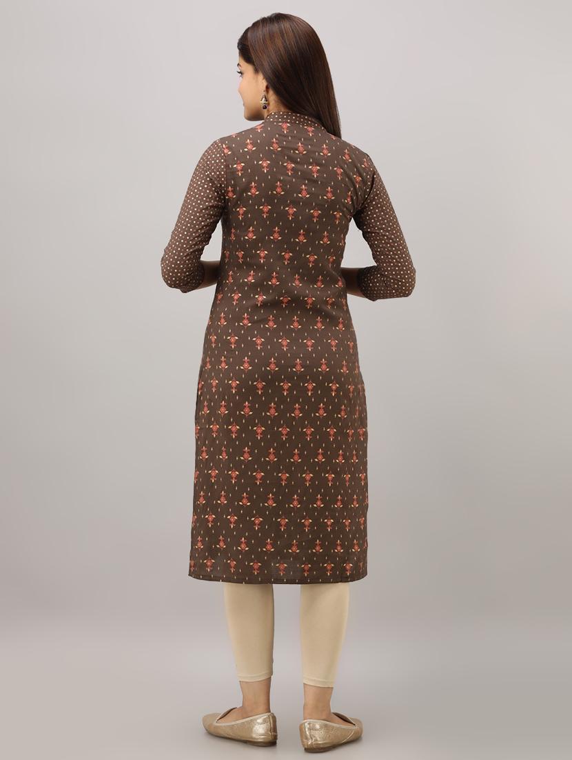 printed straight kurta - 16642275 - Zoom Image - 3