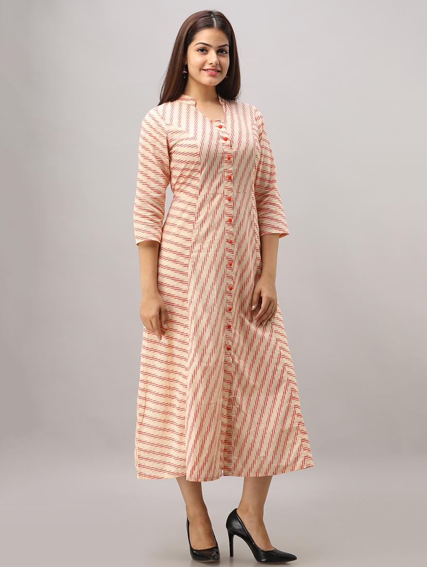 printed a-line ethnic dress - 16642282 - Zoom Image - 2