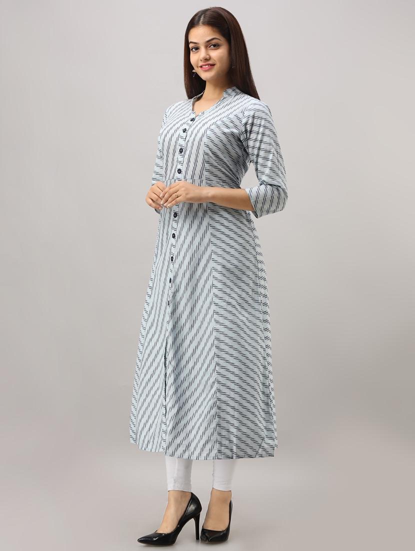 printed a-line kurta - 16642284 - Zoom Image - 2