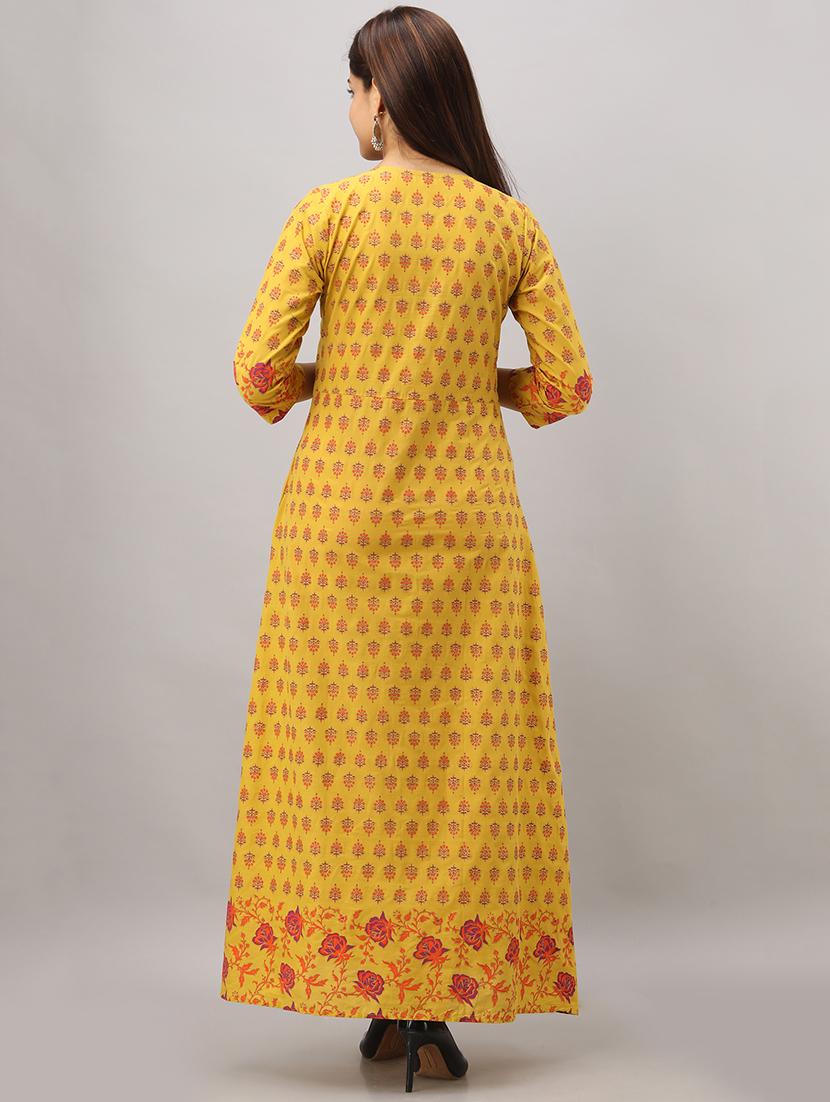 printed a-line ethnic dress - 16642285 - Zoom Image - 3