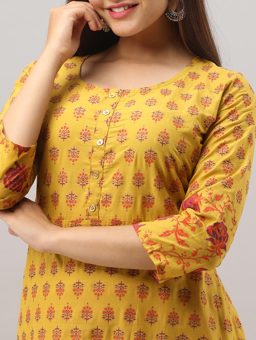 printed a-line ethnic dress - 16642285 - Zoom Image - 4