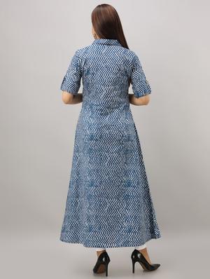 chevron print a-line kurta - 16642293 - Standard Image - 3