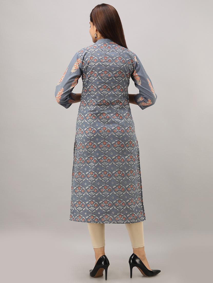 ethnic motif straight kurta - 16642301 - Zoom Image - 3