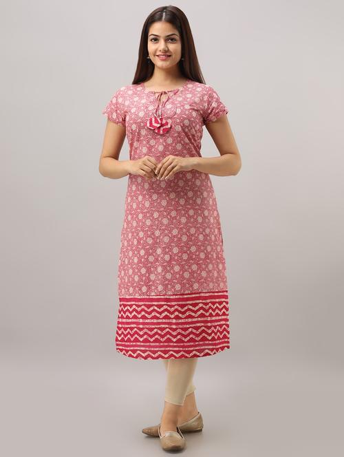 printed straight kurta - 16642304 - Very Small Image - 1