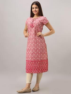 printed straight kurta - 16642304 - Standard Image - 2