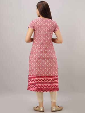 printed straight kurta - 16642304 - Standard Image - 3