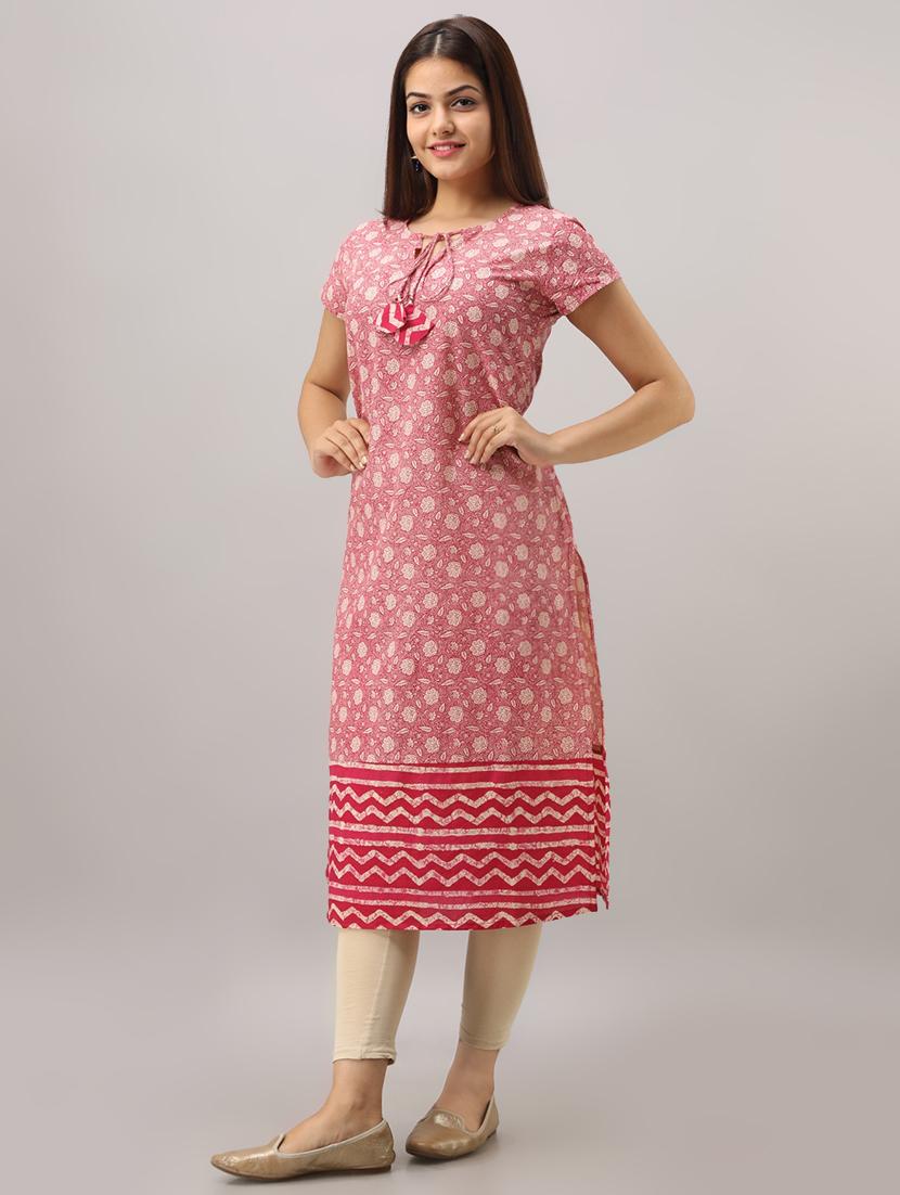 printed straight kurta - 16642304 - Zoom Image - 2