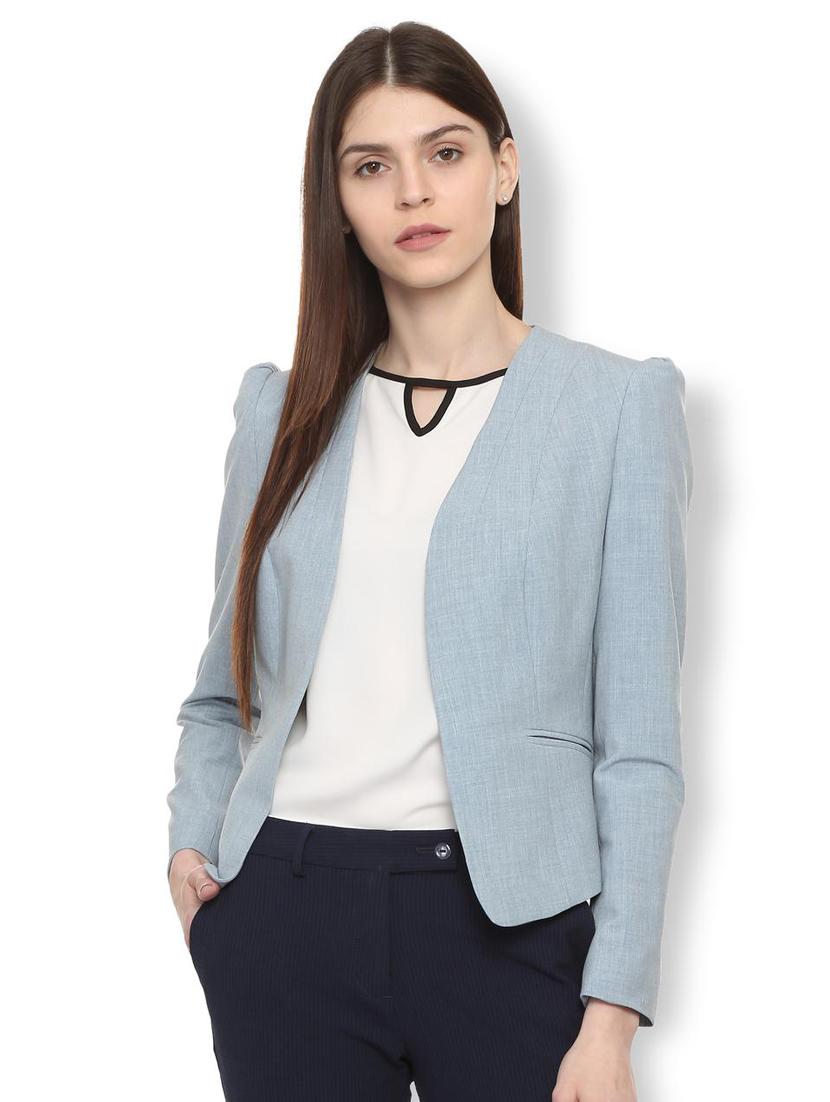 pocket slit solid blazer - 16642400 - Zoom Image - 1