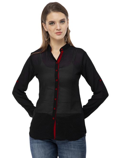 polka dots straight kurti - 16642471 - Standard Image - 1