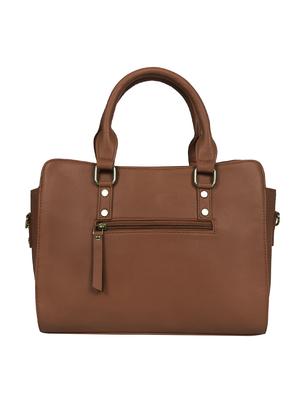 tan leatherette (pu) regular handbag - 16642613 - Standard Image - 2