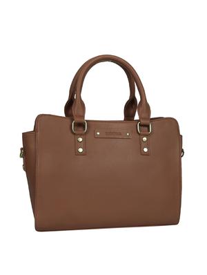 tan leatherette (pu) regular handbag - 16642613 - Standard Image - 4