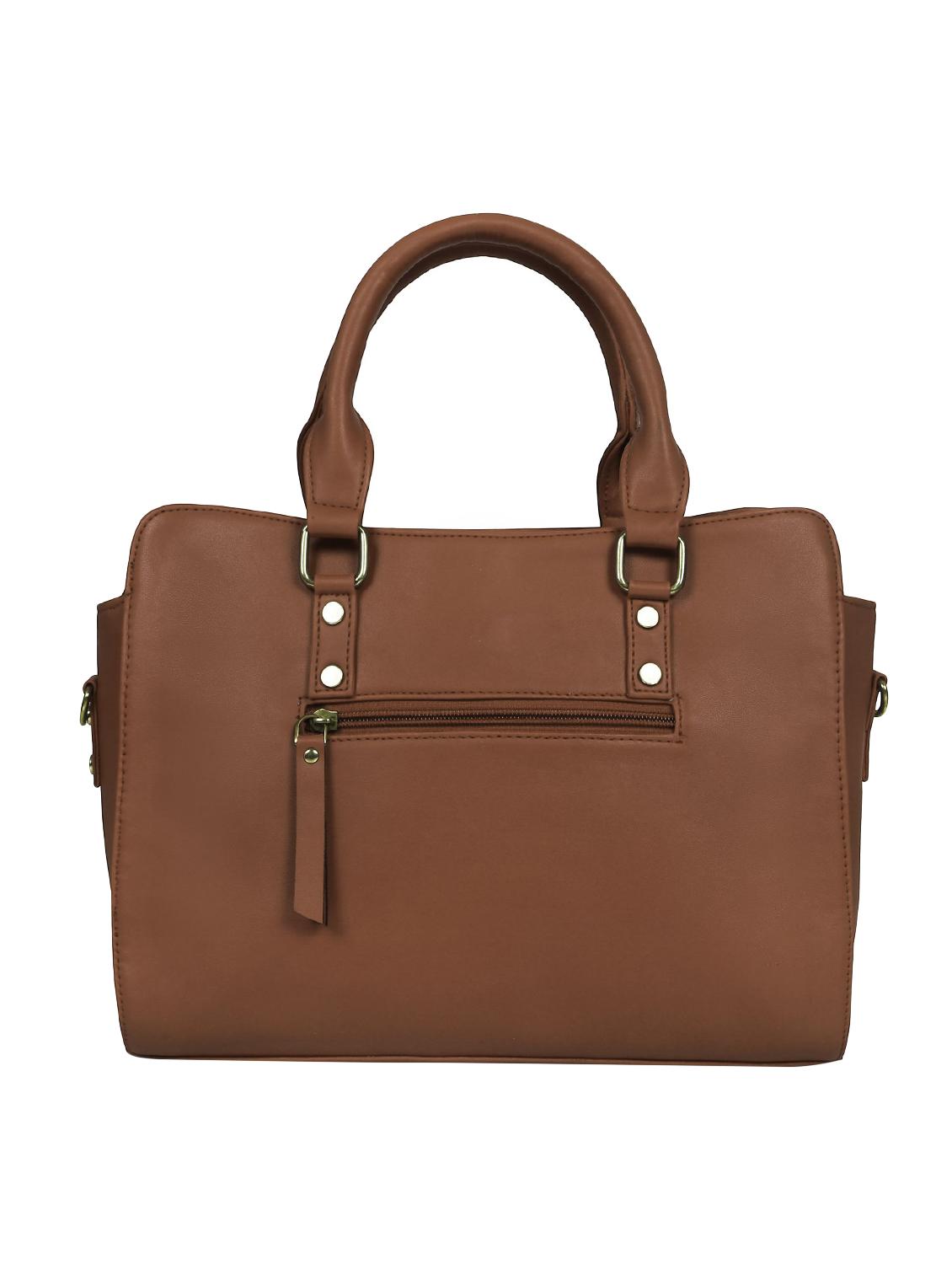 tan leatherette (pu) regular handbag - 16642613 - Zoom Image - 2