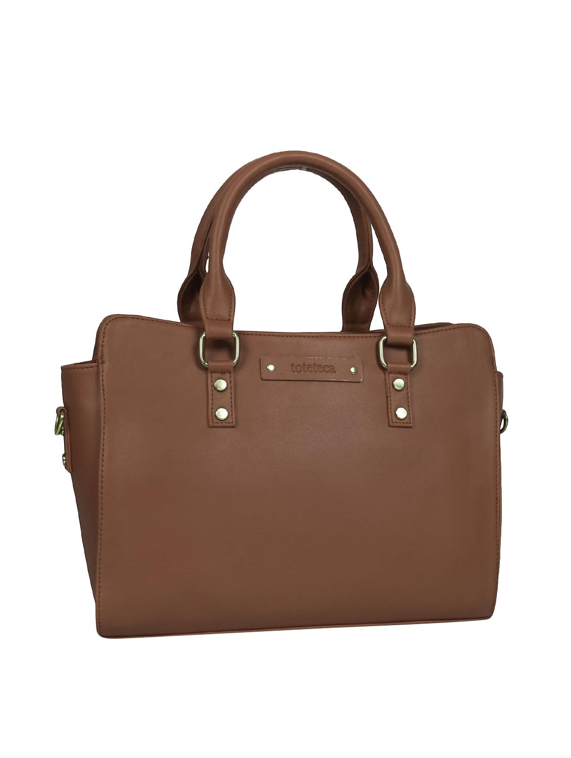 tan leatherette (pu) regular handbag - 16642613 - Zoom Image - 4