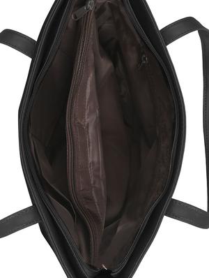 black leatherette (pu) regular tote - 16642628 - Standard Image - 3