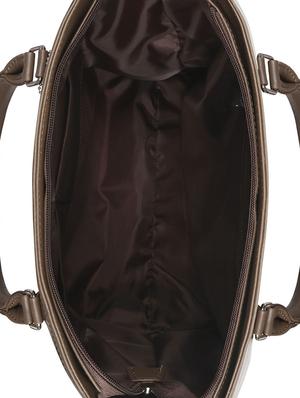 brown leatherette (pu) regular handbag - 16642636 - Standard Image - 3