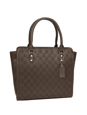 brown leatherette (pu) regular handbag - 16642636 - Standard Image - 4