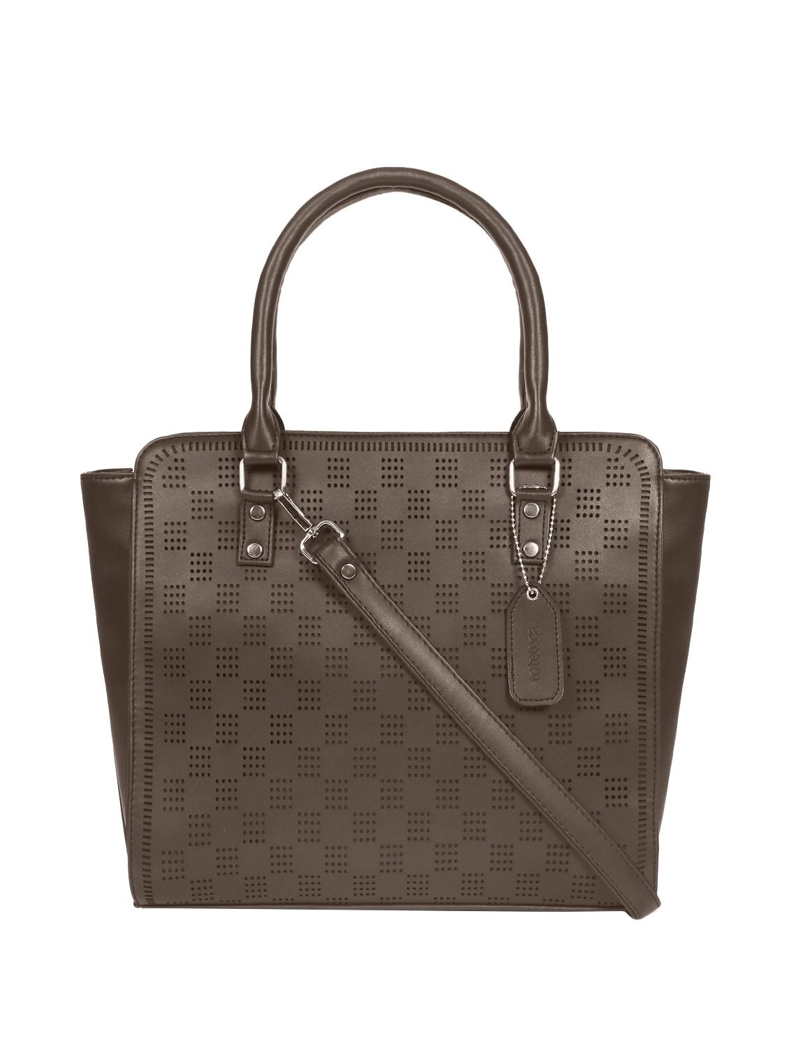 brown leatherette (pu) regular handbag - 16642636 - Zoom Image - 1