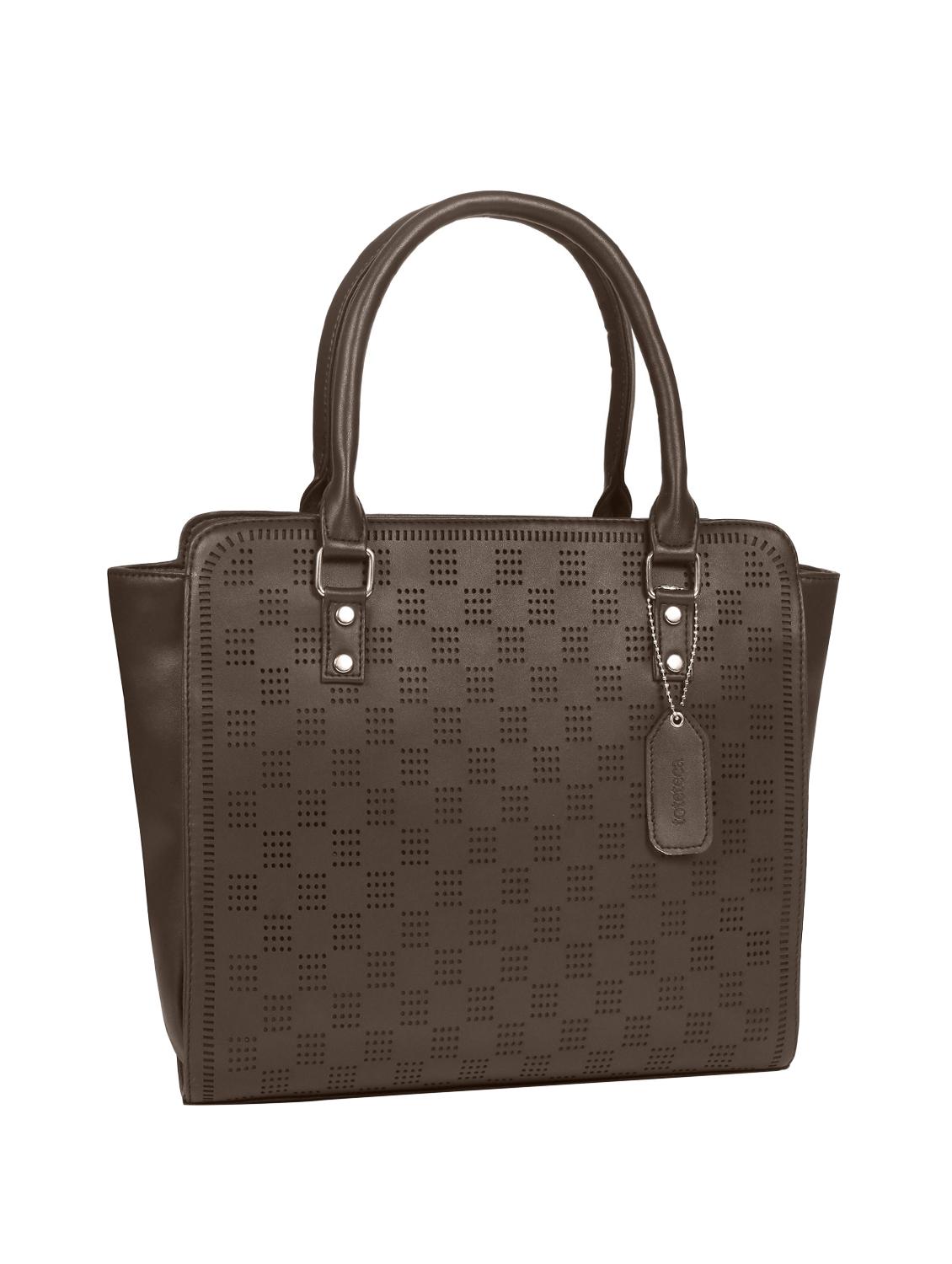brown leatherette (pu) regular handbag - 16642636 - Zoom Image - 4