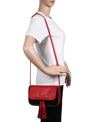 red leatherette (pu) regular sling bag - 16642652 - Standard Image - 5