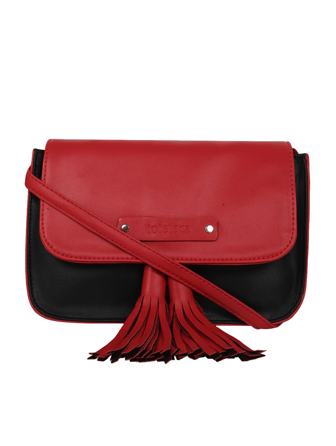 red leatherette (pu) regular sling bag - 16642652 - Zoom Image - 1