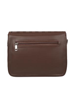 brown leatherette (pu) regular sling bag - 16642655 - Standard Image - 2