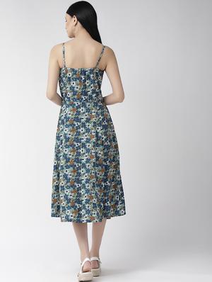 shoulder strap floral a-line dress - 16642818 - Standard Image - 3