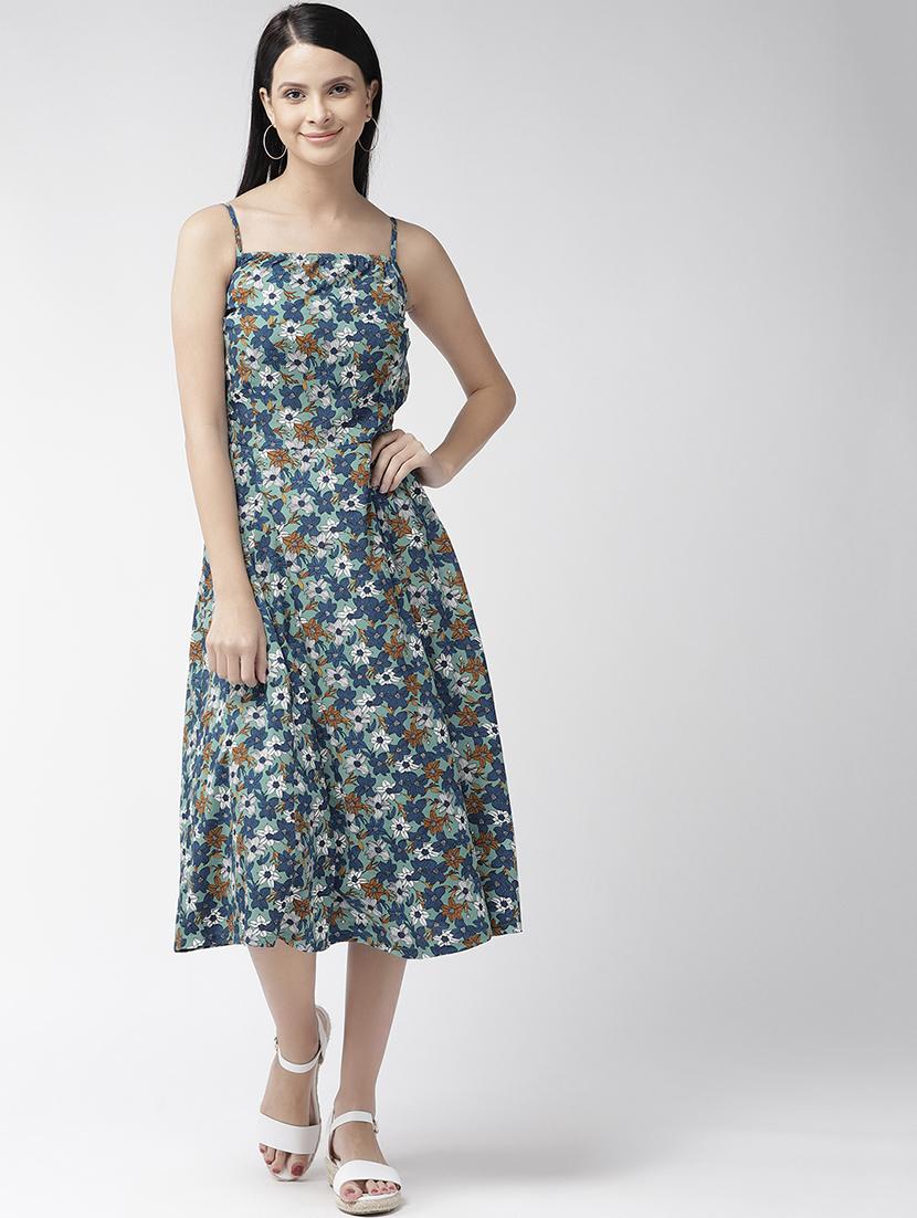 shoulder strap floral a-line dress - 16642818 - Zoom Image - 1