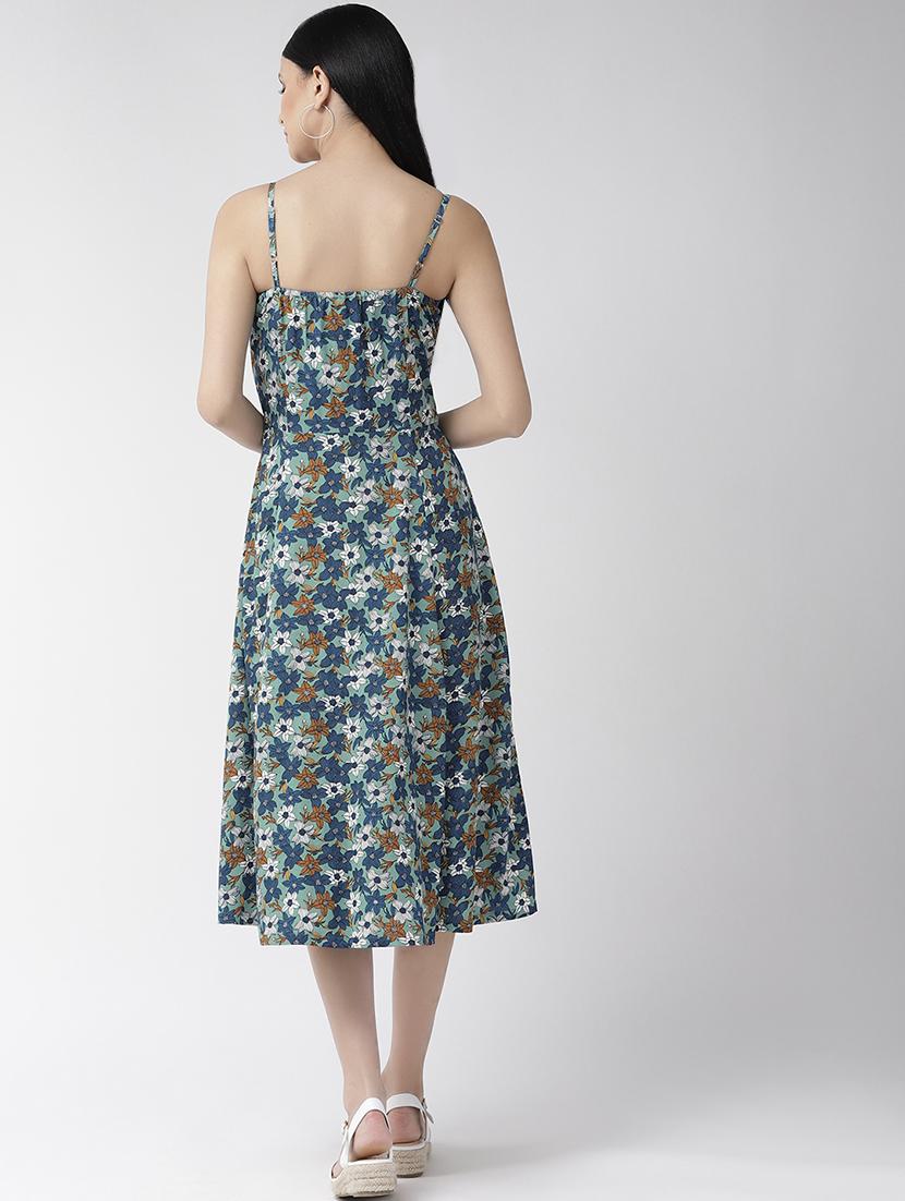 shoulder strap floral a-line dress - 16642818 - Zoom Image - 3