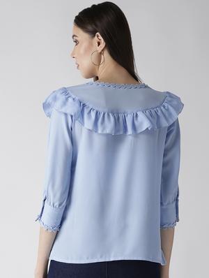 ruffle detail solid top - 16642840 - Standard Image - 3