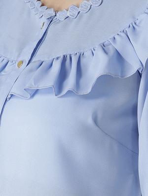 ruffle detail solid top - 16642840 - Standard Image - 5