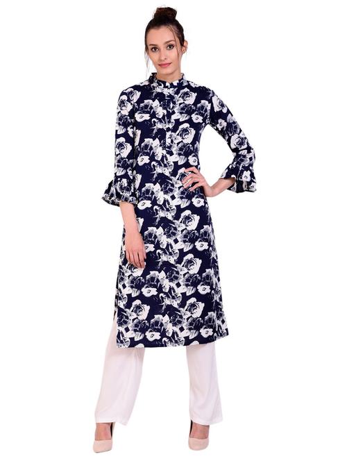 floral straight kurta - 16642917 - Standard Image - 1